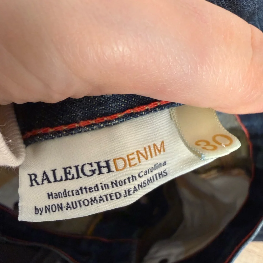 Raleigh‎ Denim White Oak Cone Selvage Denim Jeans Button Fly Men’s Sz 30